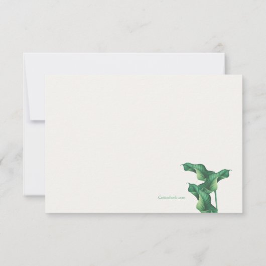美しいCalla Lily RSVPカード (裏面)