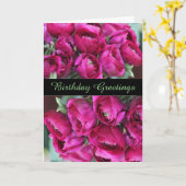 美しいCeriseFlowersの誕生日の挨拶状 カード (黄色い花)