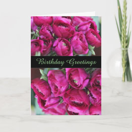 美しいCeriseFlowersの誕生日の挨拶状 カード