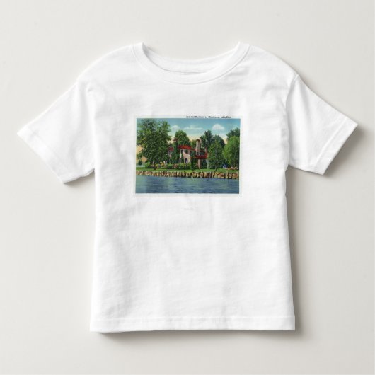 美しいChautauqua湖の住宅 トドラーTシャツ (正面)