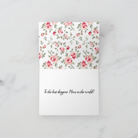 美しいChiweenieの花の母の日カード カード (内部)