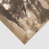 美しいClydesdale馬の耕作 – チームワーク 薄葉紙 (詳細)