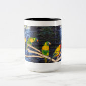 美しいConureのコーヒー・マグ ツートーンマグカップ (中央)