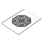美しいDecoの黒い正方形の落書き ノートブック (左側)