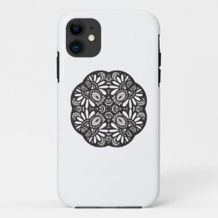 美しいDecoの黒い正方形の落書き iPhone 11 ケース