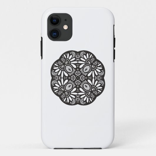 美しいDecoの黒い正方形の落書き Case-Mate iPhoneケース (裏面)