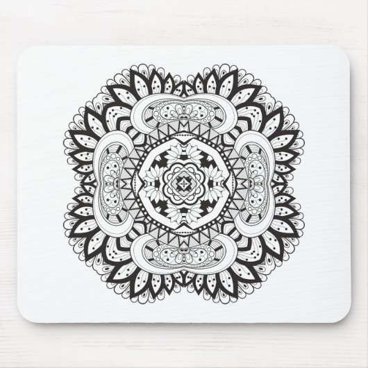 美しいDecoスクエアの落書き マウスパッド (正面)