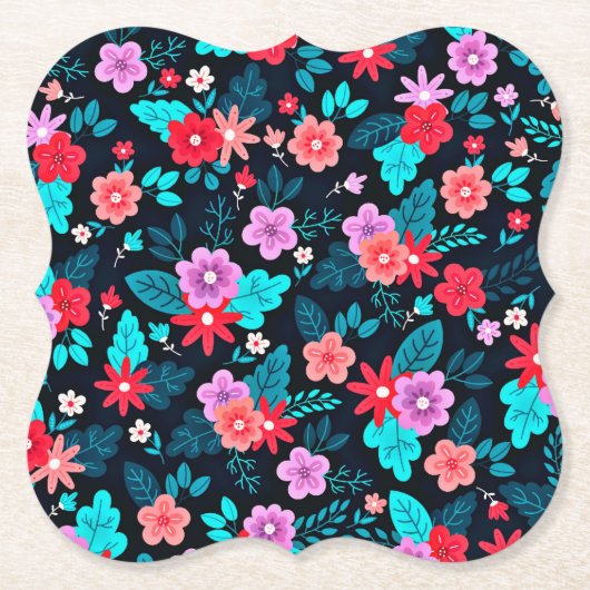 美しいDitsyフローラ背景–56676 ペーパーコースター (正面)