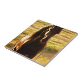 美しいFRIESIANの馬の種馬 タイル (側面)