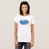 美しいHAPPY 2Dデザイナーグラフィック Tシャツ (正面フル)