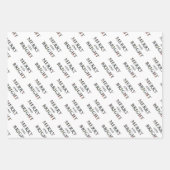 美しいJOY冬の植物学メリー、明るい ラッピングペーパーシート (正面3)