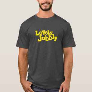 美しいJubblyの黄色文字の写実的なスローガンのティー Tシャツ