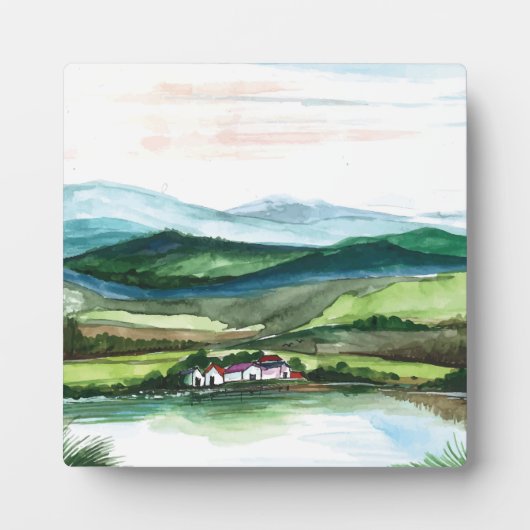 美しいL山の風景 フォトプラーク (正面)
