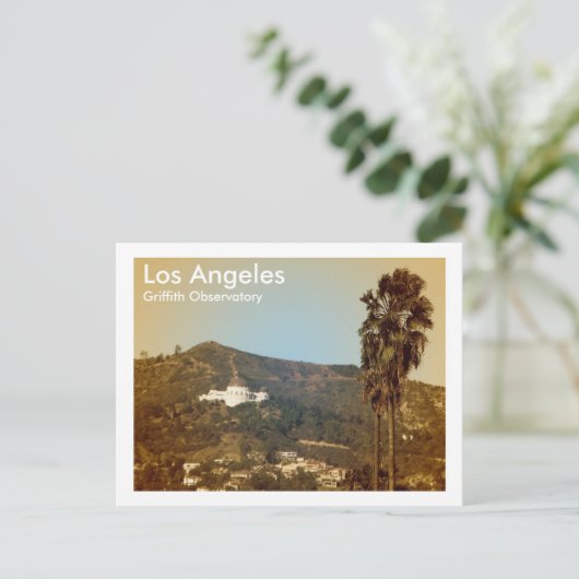 美しいLA展望台はがき！ ポストカード (スタンド正面)