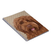 美しいLabradoodle愛犬の足の絵画のプリント ノートブック (右側)