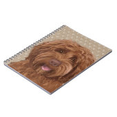 美しいLabradoodle愛犬の足の絵画のプリント ノートブック (左側)