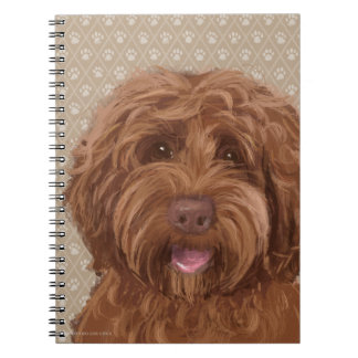 美しいLabradoodle愛犬の足の絵画のプリント ノートブック