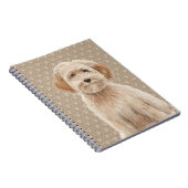 美しいLabradoodle愛犬の足の絵画のプリント ノートブック (右側)