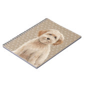 美しいLabradoodle愛犬の足の絵画のプリント ノートブック (左側)