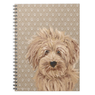 美しいLabradoodle愛犬の足の絵画のプリント ノートブック