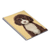 美しいLabradoodle愛犬の足の絵画のプリント ノートブック (右側)