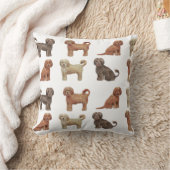 美しいLABRADOODLE犬ポリエステル装飾用クッション クッション (ブランケット)