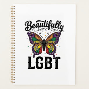 美しいLGBTバタフライビンテージプライドシャツ_1 プランナー手帳