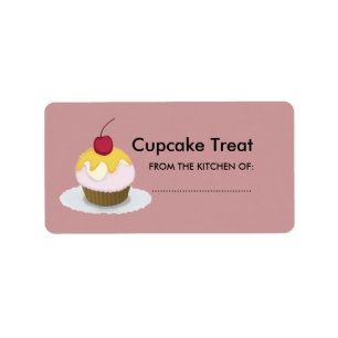 美しいLilの御馳走菓子のカップケーキ ラベル