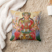 美しいMaa Kaliの祈りの言葉 クッション (ブランケット)