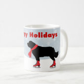 美しいNewfie犬の休日のマグ コーヒーマグカップ (正面右)