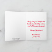 美しいNorthern Lightsのクリスマスカード シーズンカード (内部)