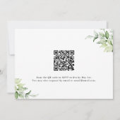 美しいQR Rsvpグリーンリークロス母賛美ズ 招待状 (裏面)