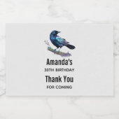 美しいRaven on a Treeブランチ – イベントありがとう スパークリングワインラベル (シングルラベル)