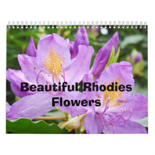 美しいRhodiesによってはカレンダーの自然のカラフルが開花します カレンダー