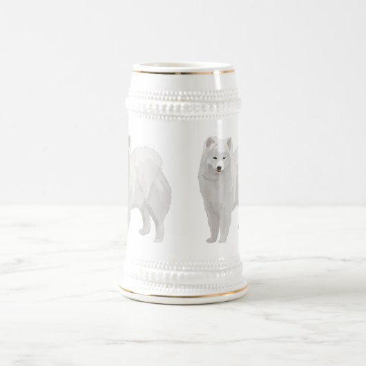 美しいSamoyed ビールジョッキ (中央)