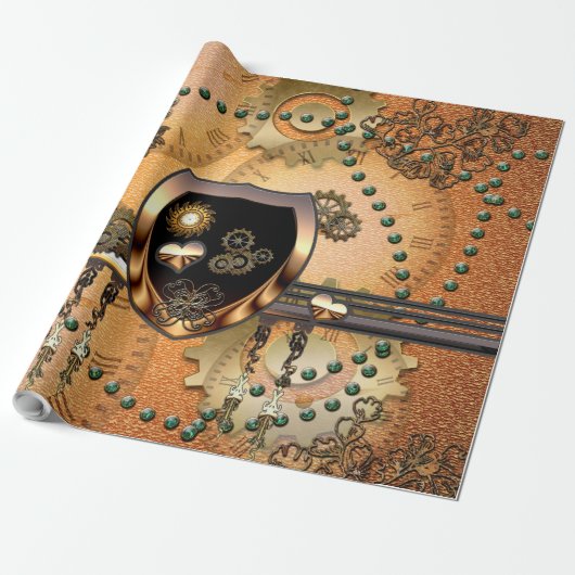 美しいsteampunk ラッピングペーパー (アンロールド)