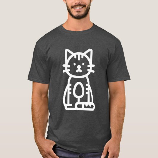 美しいTシャツデザインの猫座 Tシャツ (正面)