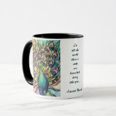 美しいTiffanyの孔雀のマグのファインアートがあること マグカップ (正面左)
