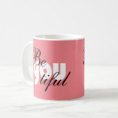 美しいTifulあります コーヒーマグカップ (正面左)