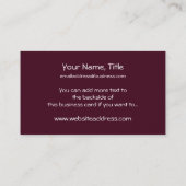 美しいVintage 2女性テーマの名刺 名刺 (裏面)