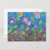 美しお洒落い庭の芸術、明るい花。 ポストカード (正面/裏面)