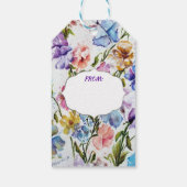 美しお洒落い花柄 ギフトタグ (裏面)