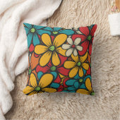 美しかわいらしいレトロな花 クッション (ブランケット)