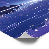 美しきらめくい満月の夜 ポスター (角)