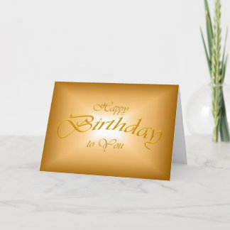 美しきらめくい茶色のダイヤモンド誕生日 カード