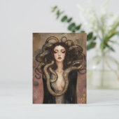 美しきメデューサ - ギリシャのアール・ヌーヴォー・ポートレート ポストカード (スタンド正面)