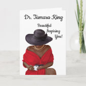 美しくインスパイアて |メラニン処理されたグリーティングカード カード (正面)