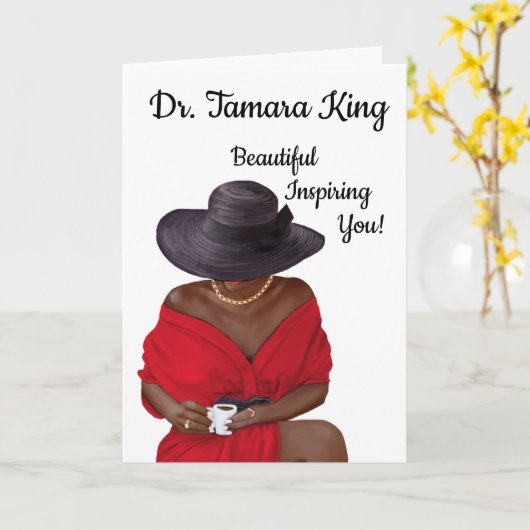 美しくインスパイアて |メラニン処理されたグリーティングカード カード (黄色い花)