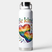 美しくエレガントて親切なレインボーフラグプライド ウォーターボトル (背面)