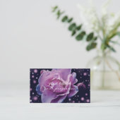 美しくエレガントでスタイリッシュな花|の紫色のバラ 名刺 (スタンド正面)